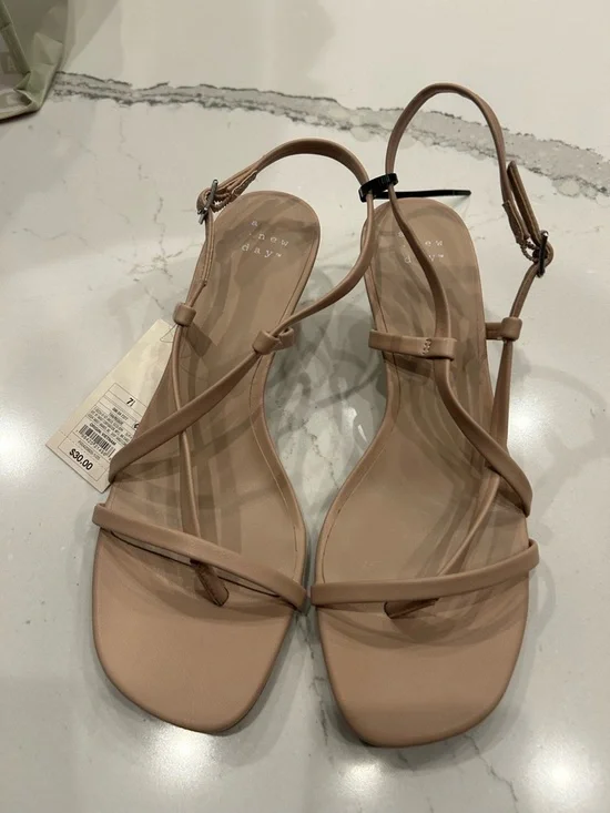 a new day Nude Strappy Toe-Loop Slingback Sandals - Picture 5 of 7